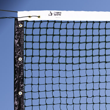 Tournament Tennis Net (1-7/8 in. Sq. - 3mm Polyethylene Knotted Mesh) - Tennis Net (42 ft.L x 42 in.H) (Black)